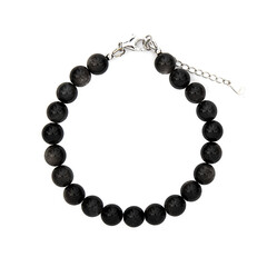 Zilveren armband met Zilver Obsidianen