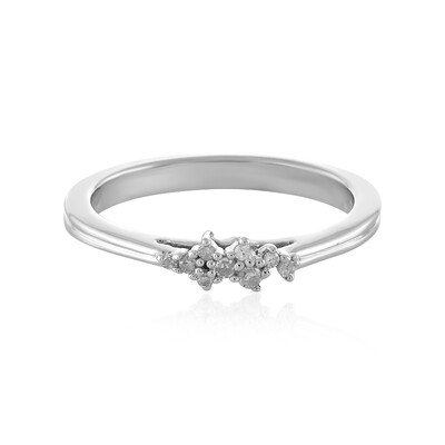 Zilveren ring met een I1 (I) Diamant