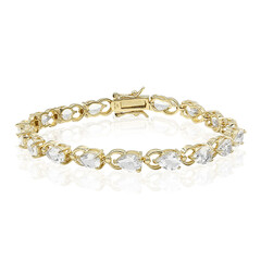 Zilveren armband met witte topaasstenen