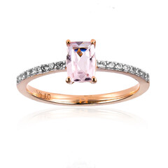 Gouden ring met een Onverhitte Roze Beril