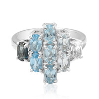 Zilveren ring met een Londen-blauwe topaas