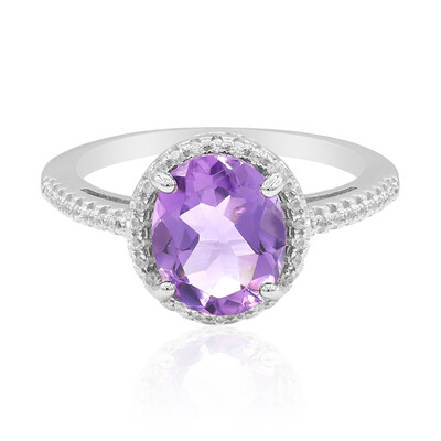 Zilveren ring met een amethist