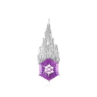 Zilveren hanger met een lavendel amethist