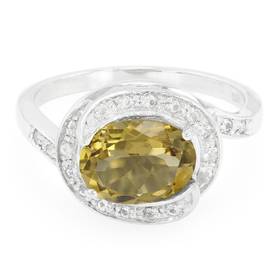 Zilveren ring met een champagne kwarts