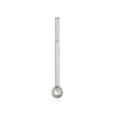 Zilveren hanger met een groene amethist (MONOSONO COLLECTION)