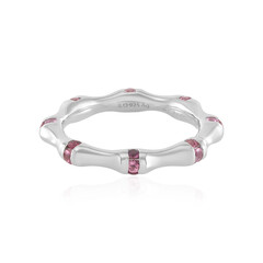 Zilveren ring met Nigeriaanse roze toermalijnen (de Melo)