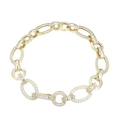 Zilveren armband met witte topaasstenen (Adela Silber)