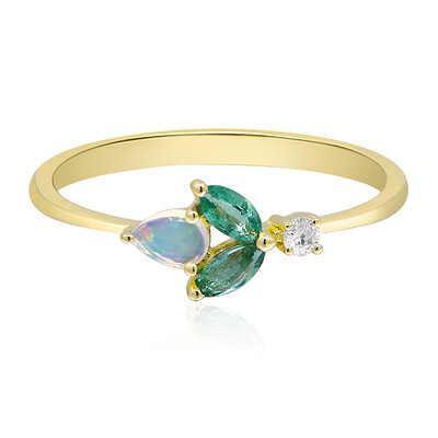 Gouden ring met een AAA Welo-opaal (CIRARI)