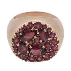 Zilveren ring met rhodolieten