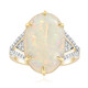 Gouden ring met een Braziliaanse witte opaal
