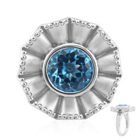 Zilveren ring met een Zwitsers-blauwe topaas (Remy Rotenier)