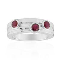 Zilveren ring met Birmese Robijnen (Pallanova)