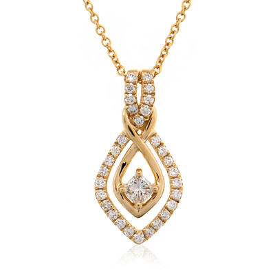 Gouden halsketting met een Loepzuivere (F) Diamant (LUCENT DIAMONDS)