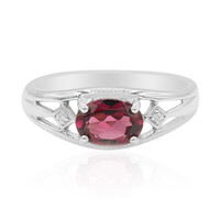 Zilveren ring met een rhodliet