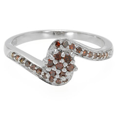 Zilveren ring met Fancy diamanten