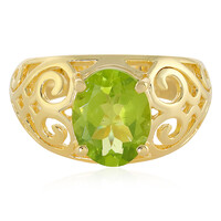 Zilveren ring met een peridoot