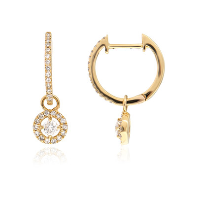 Gouden oorbellen met I1 (H) Diamanten (de Melo)