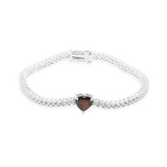 Zilveren armband met een granaat