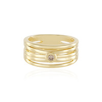 Zilveren ring met een I3 Bruine Diamant