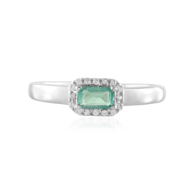 Zilveren ring met een Russische smaragd