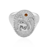 Zilveren ring met een mandarijn citrien