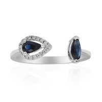 Gouden ring met een Blauwe Ceylon saffier