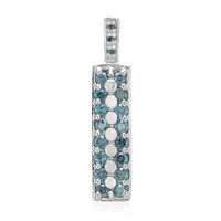 Zilveren hanger met Fancy diamanten