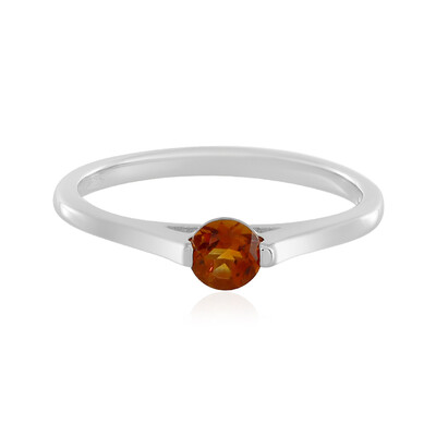 Zilveren ring met een Madeira citrien