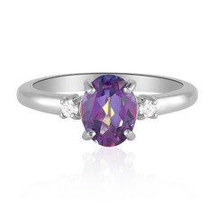 Zilveren ring met een mystieke-topaas