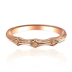 Gouden ring met SI1 Argyle Rose De France Diamanten