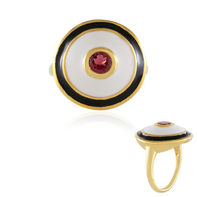 Zilveren ring met een Braziliaanse roze toermalijn