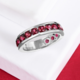 Zilveren ring met Indische Granaten