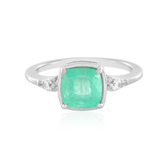 Zilveren ring met een Russische smaragd