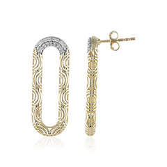 Gouden oorbellen met zirkonen (Ornaments by de Melo)