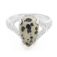 Zilveren ring met een Dalmatiër Jaspis
