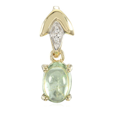 Gouden hanger met een Braziliaanse Paraiba toermalijn