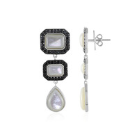 Zilveren oorbellen met parelmoer (Dallas Prince Designs)