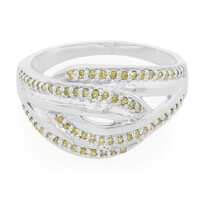 Zilveren ring met Fancy diamanten