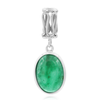 Zilveren hanger met een groene agaat (Nan Collection)