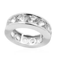 Zilveren ring met danburietkristallen
