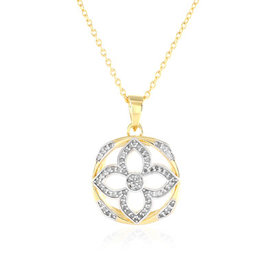 Zilveren halsketting met I3 Bruine Diamanten