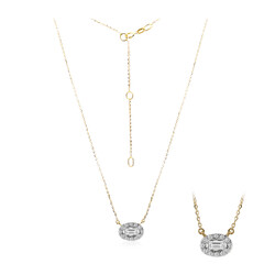 Gouden halsketting met een Diamant SI1 (G)
