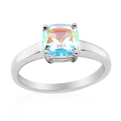 Zilveren ring met een maanlicht-topaas