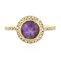 Zilveren ring met een Channapatna Ster Robijn