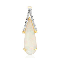 Gouden hanger met een Braziliaanse witte opaal