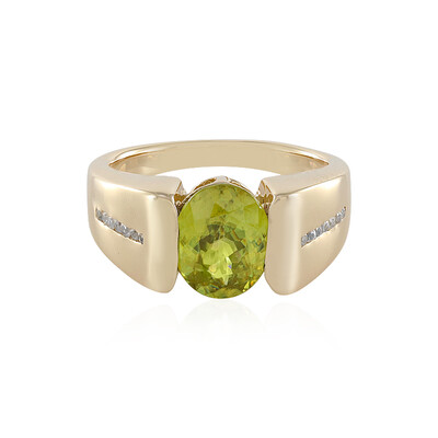 Gouden ring met een sfeen