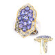Zilveren ring met een tanzaniet (Gems en Vogue)