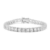 Zilveren armband met witte topaasstenen