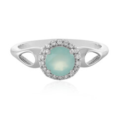 Zilveren ring met een Aqua Chalcedoon