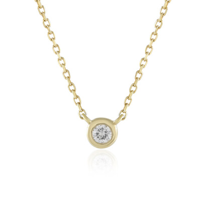 Gouden halsketting met een loepzuivere (G) diamant (de Melo)